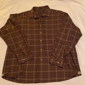 Mens Daniel Cremieux Shirt Brown Plaid XL